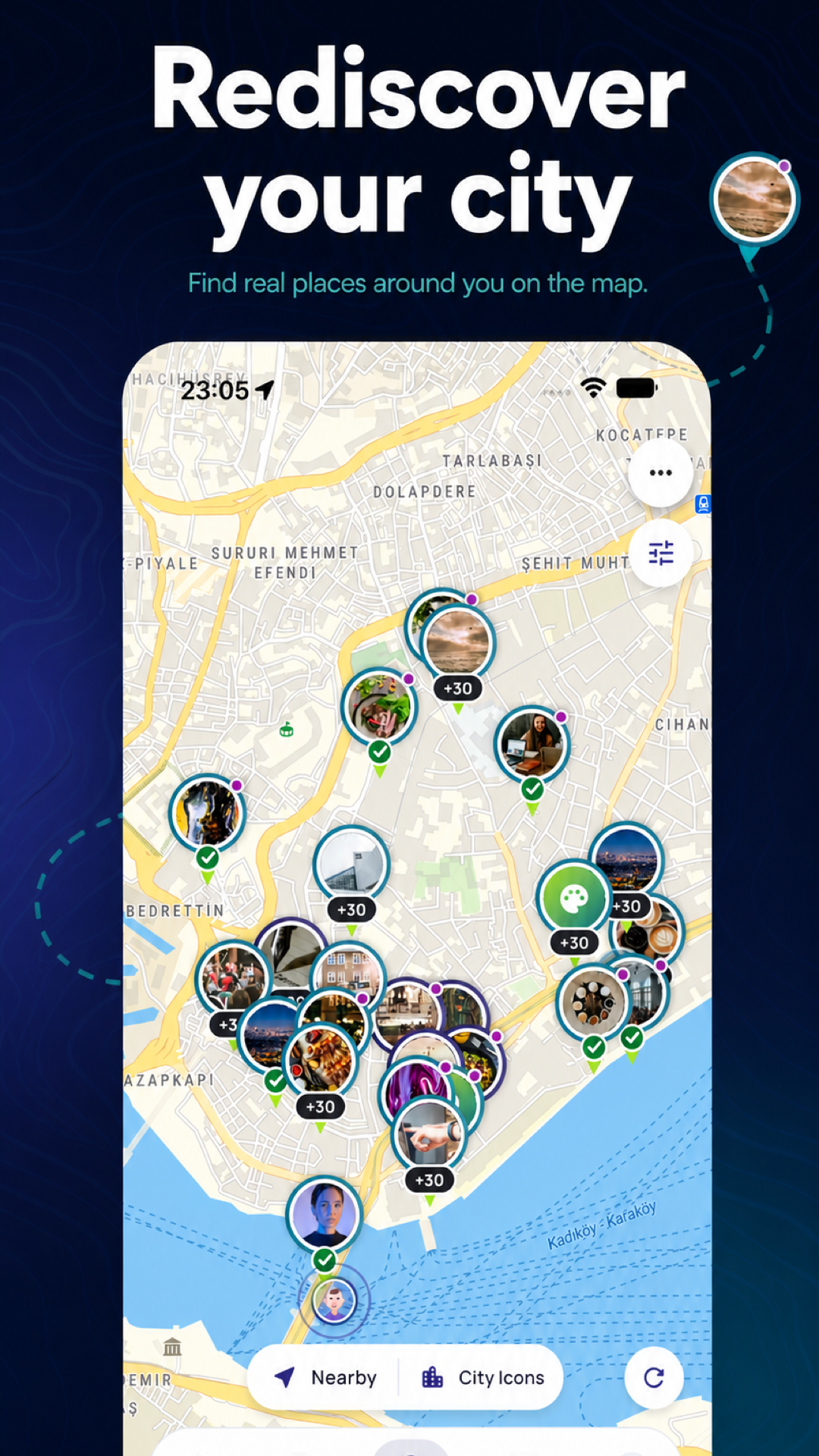 Voyarch nearby places discovery map